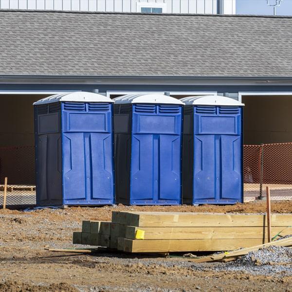 Heavy-duty construction site porta potty in Merrimack, New Hampshire